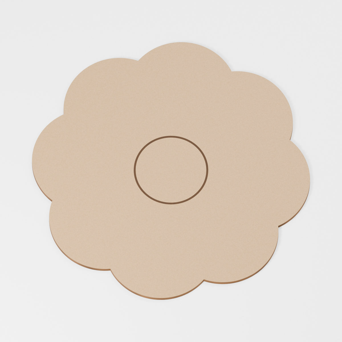 Flower Craft Blank — original 888 Cutout design in unfinished MDF; studio product visualisation