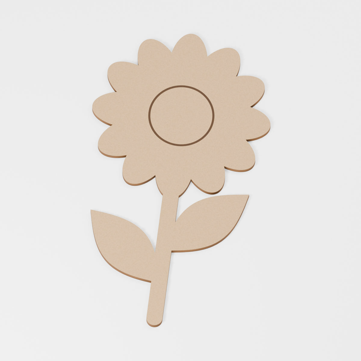 Daisy Craft Blank — original 888 Cutout design in unfinished MDF; studio product visualisation