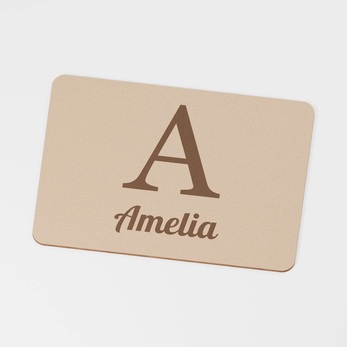 Monogram Personalised Decoration — original 888 Cutout design in unfinished MDF; studio product visualisation
