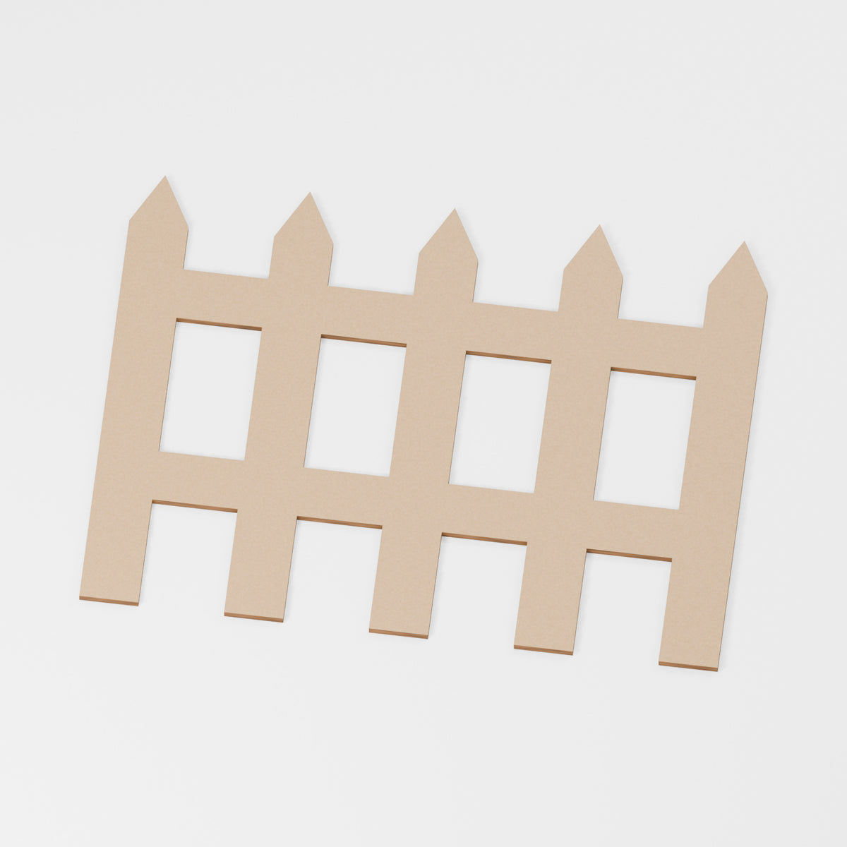 Farm Gate Craft Blank — original 888 Cutout design in unfinished MDF; studio product visualisation
