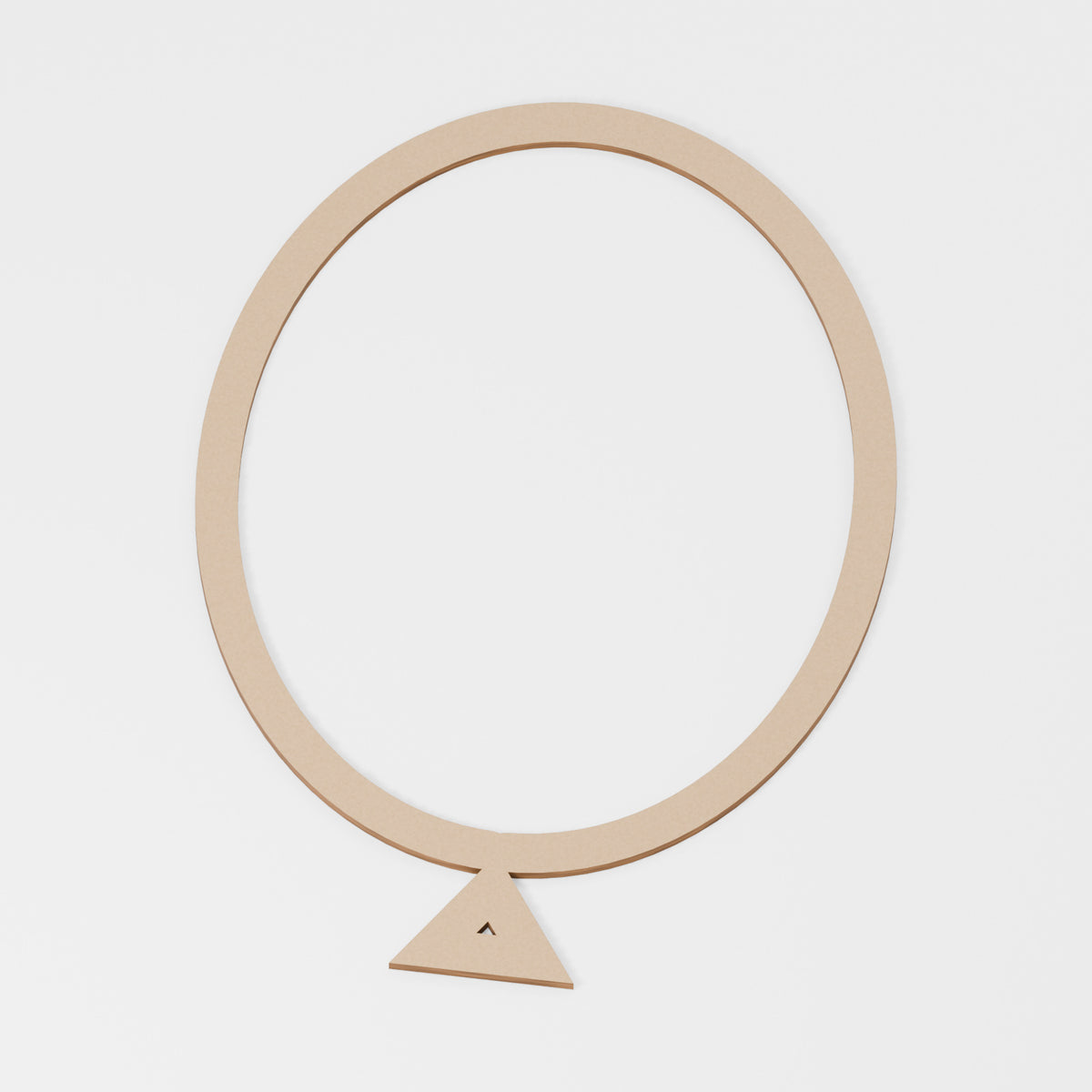 Balloon Outline Frame — original 888 Cutout design in unfinished MDF; studio product visualisation
