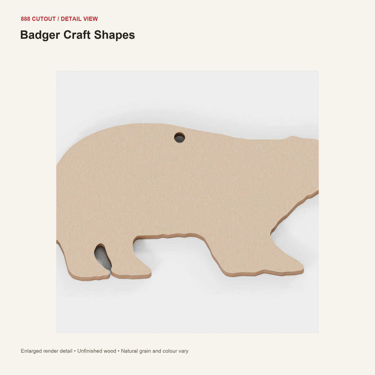 888 detail — Badger Craft Shapes — enlarged product visualisation