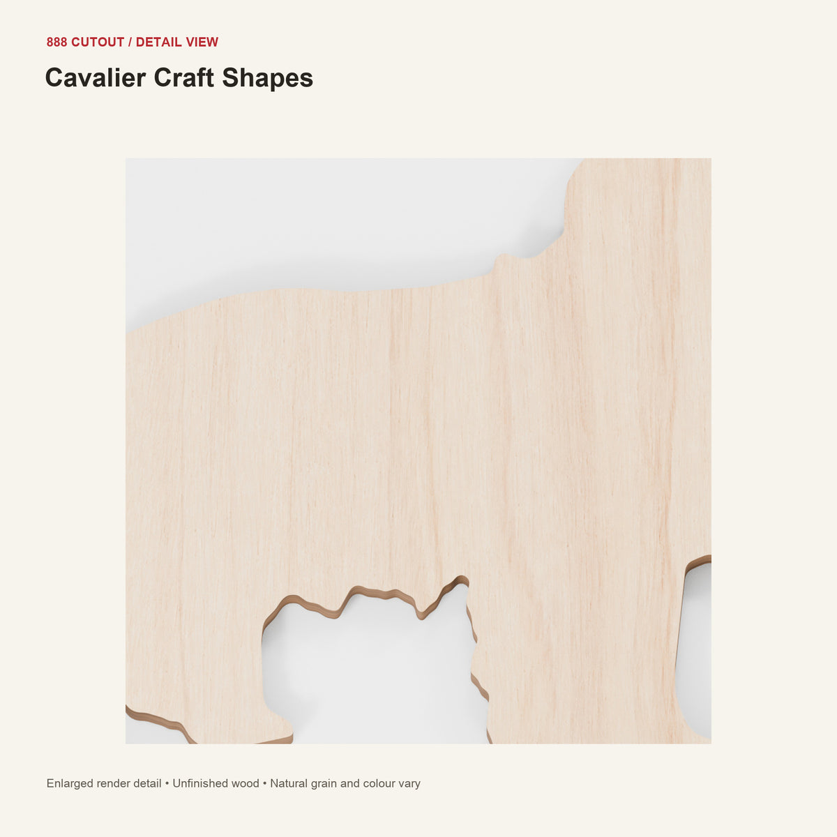 888 detail — Cavalier Craft Shapes — enlarged product visualisation