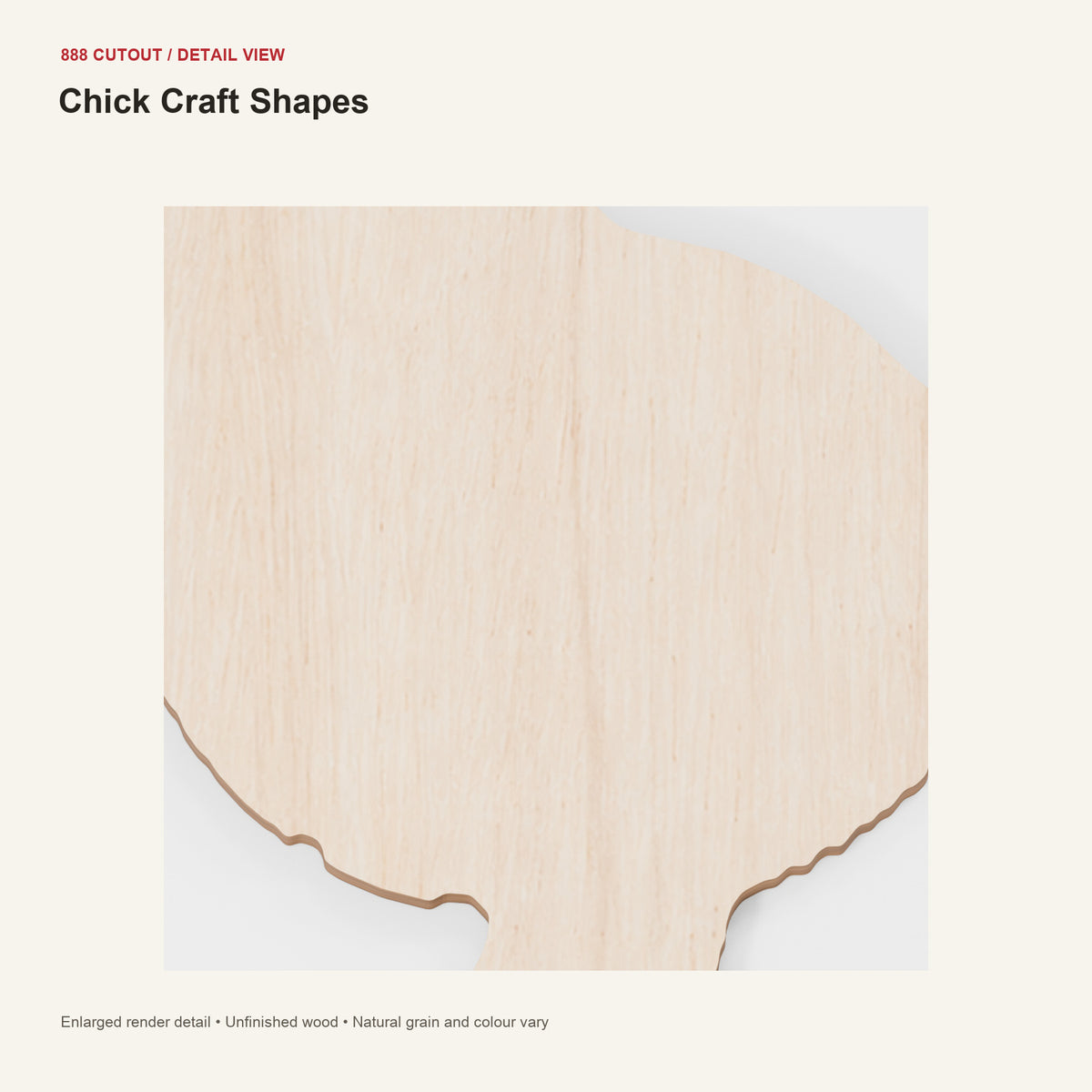 888 detail — Chick Craft Shapes — enlarged product visualisation