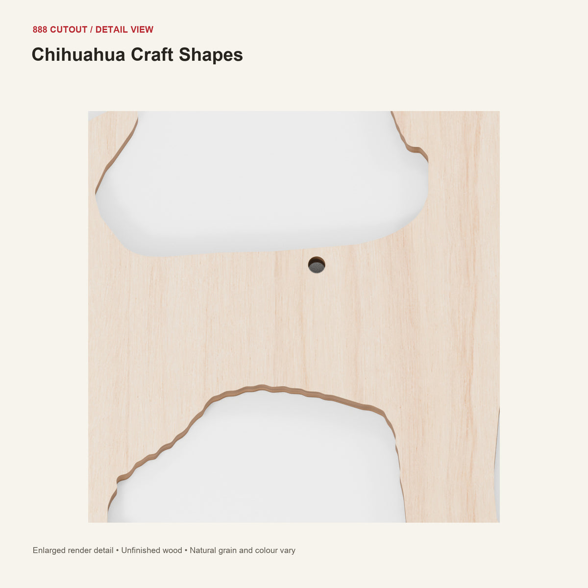 888 detail — Chihuahua Craft Shapes — enlarged product visualisation