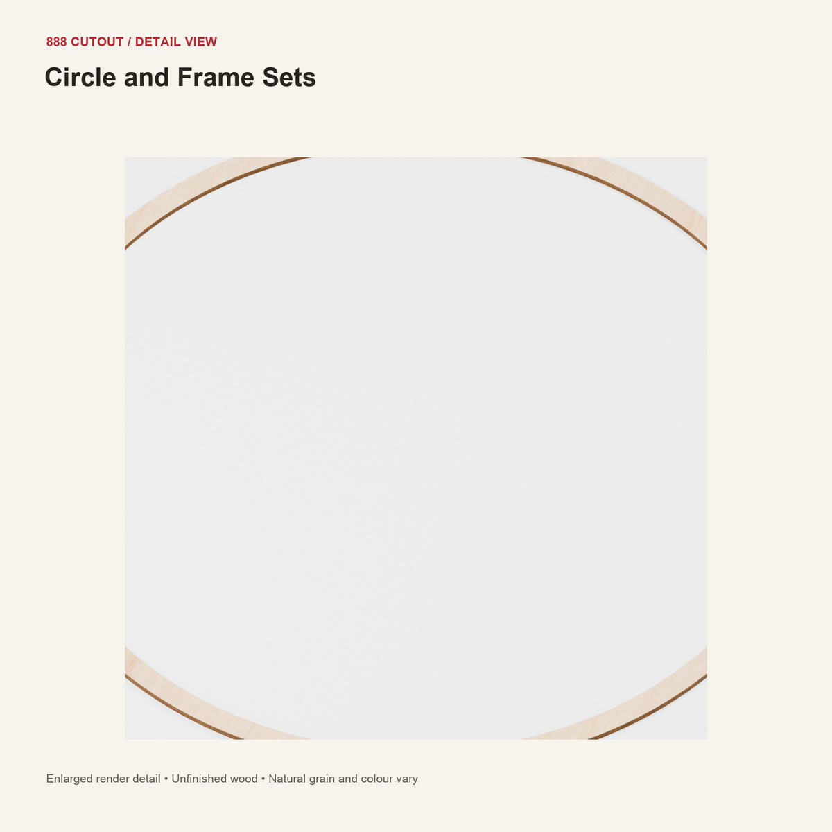 888 detail — Circle and Frame Sets — enlarged product visualisation