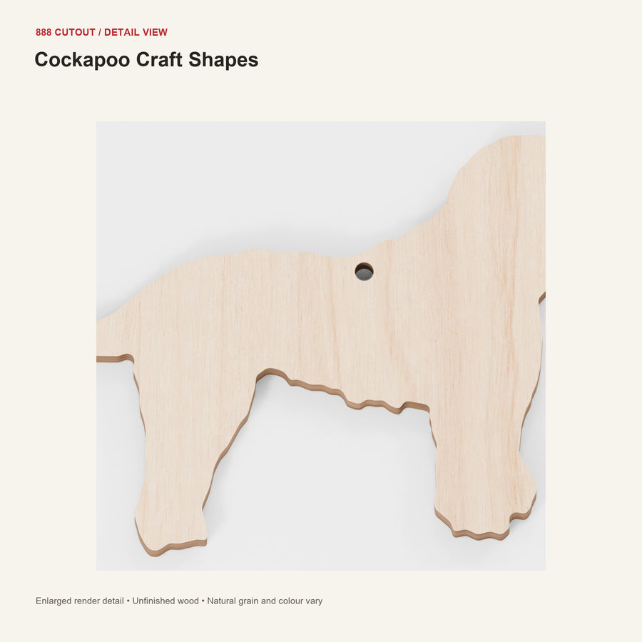 888 detail — Cockapoo Craft Shapes — enlarged product visualisation