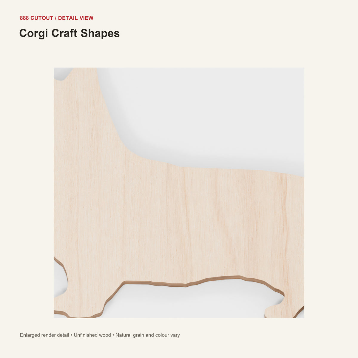 888 detail — Corgi Craft Shapes — enlarged product visualisation