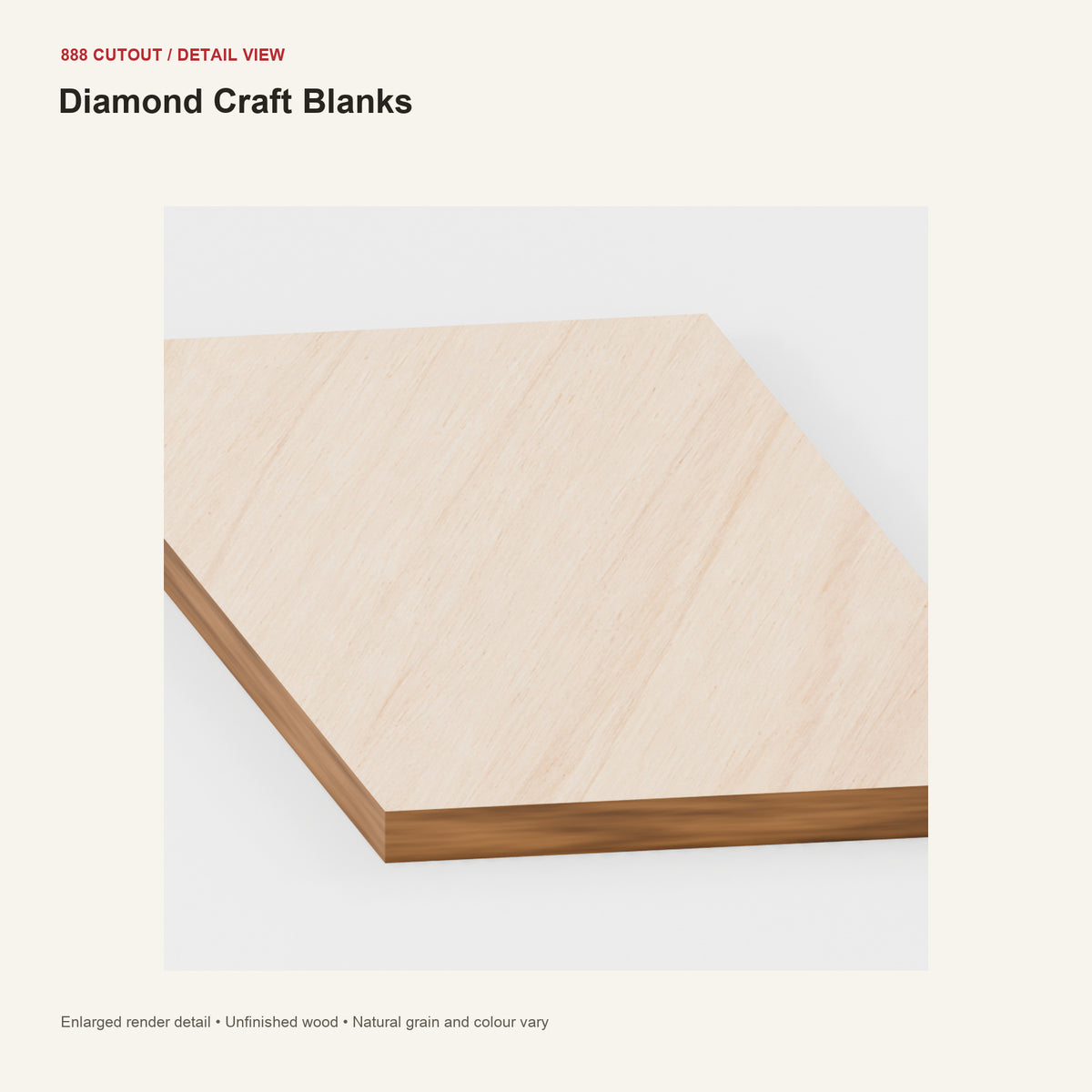 888 detail — Diamond Craft Blanks — enlarged product visualisation