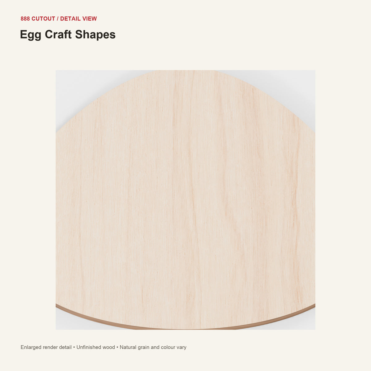 888 detail — Egg Craft Shapes — enlarged product visualisation