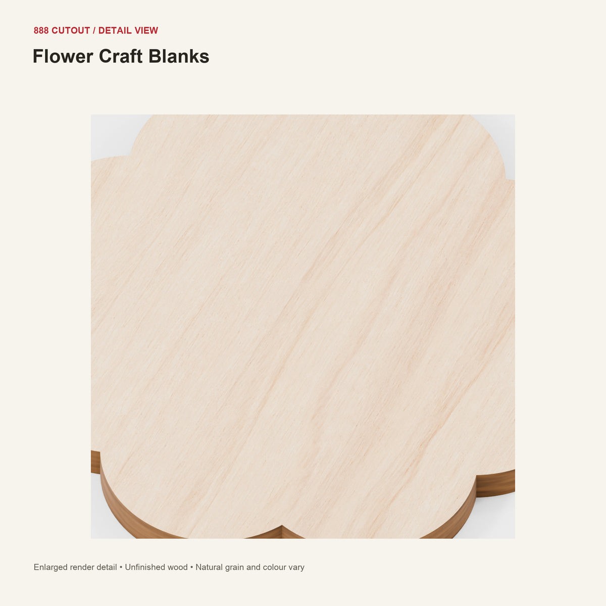 888 detail — Flower Craft Blanks — enlarged product visualisation