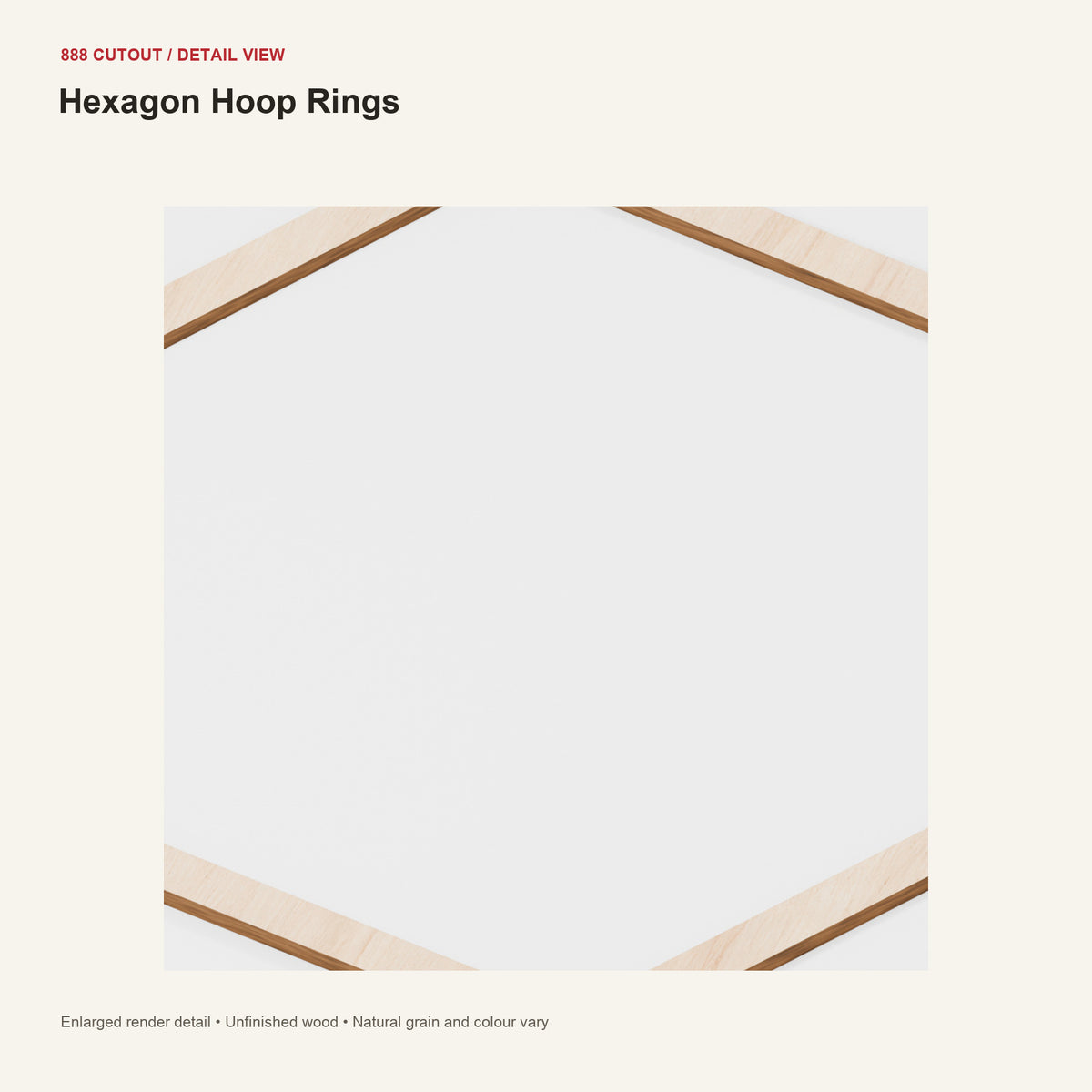 888 detail — Hexagon Hoop Rings — enlarged product visualisation