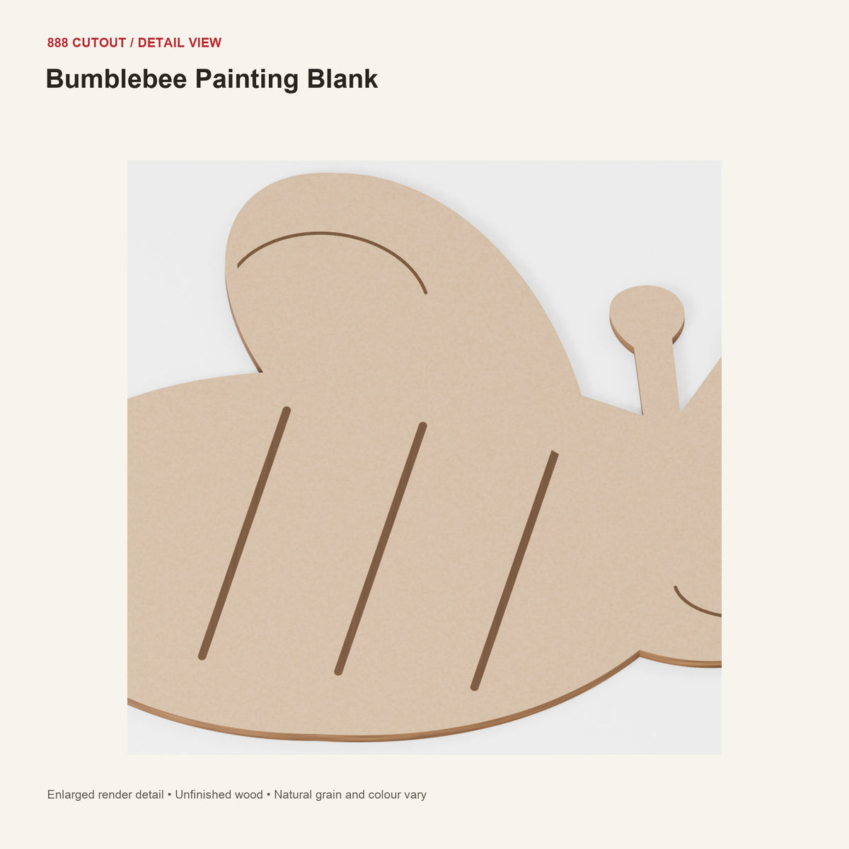888 detail — Bumblebee Painting Blank — enlarged product visualisation