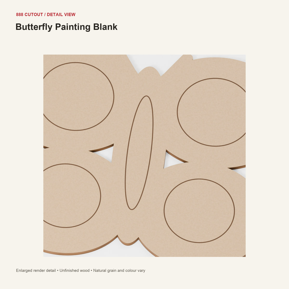 888 detail — Butterfly Painting Blank — enlarged product visualisation