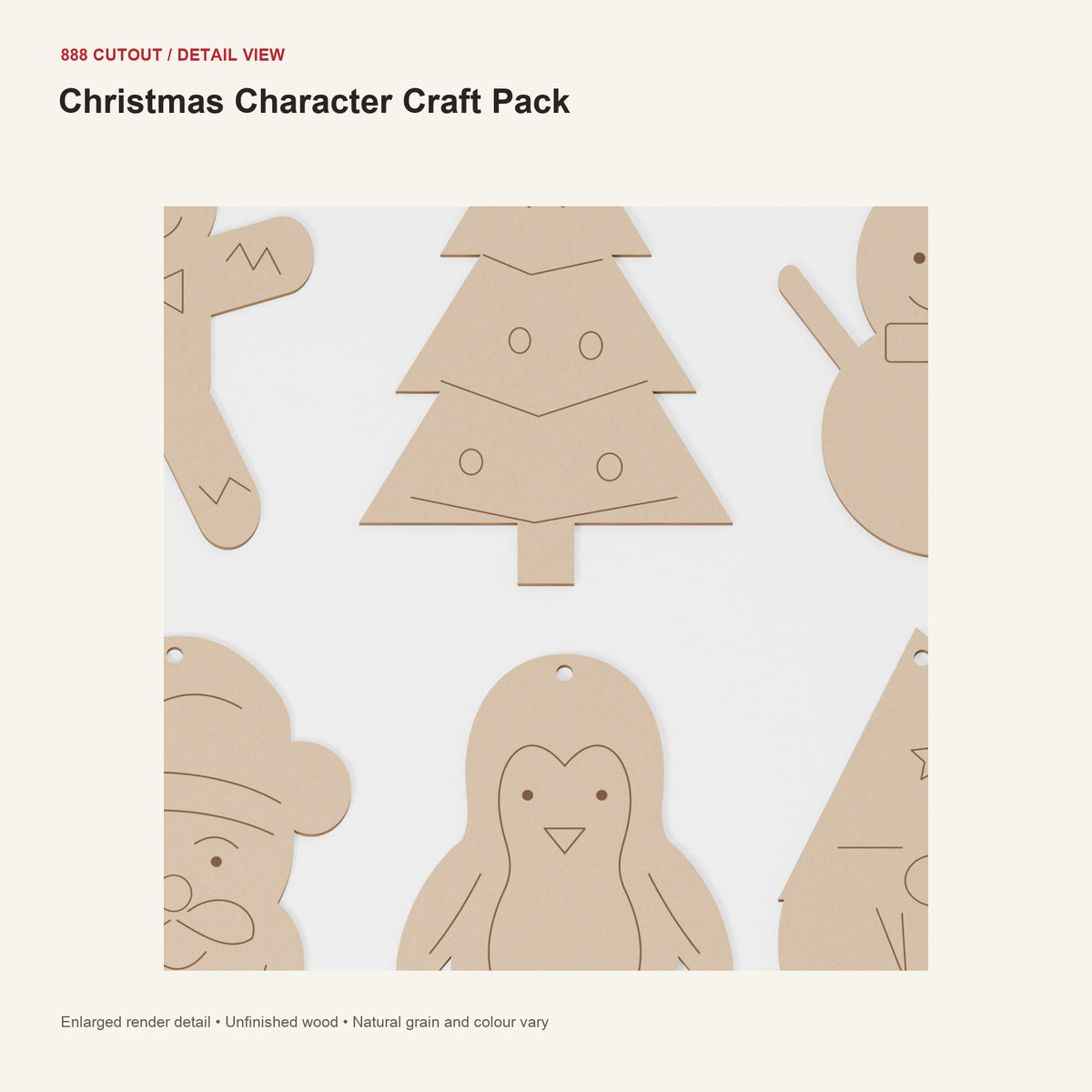 888 detail — Christmas Character Craft Pack — enlarged product visualisation