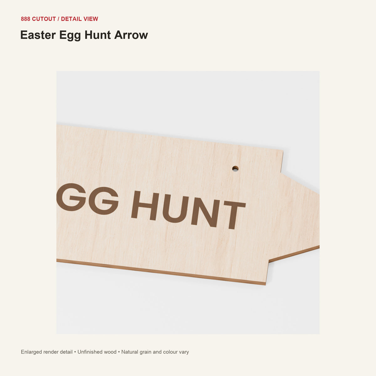 888 detail — Easter Egg Hunt Arrow — enlarged product visualisation