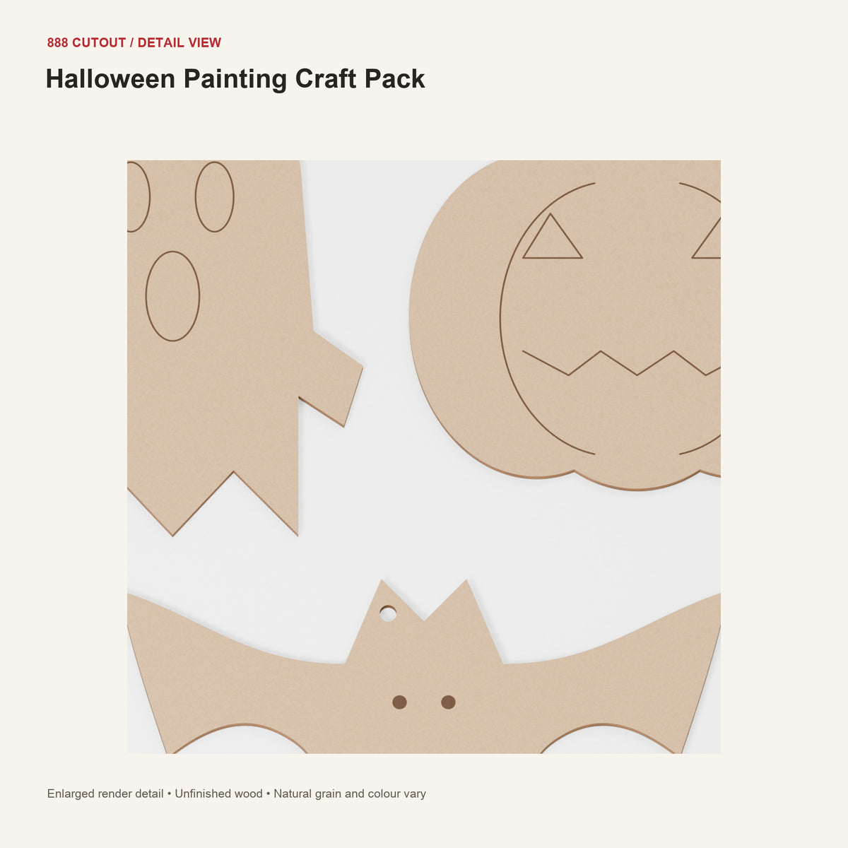 888 detail — Halloween Painting Craft Pack — enlarged product visualisation
