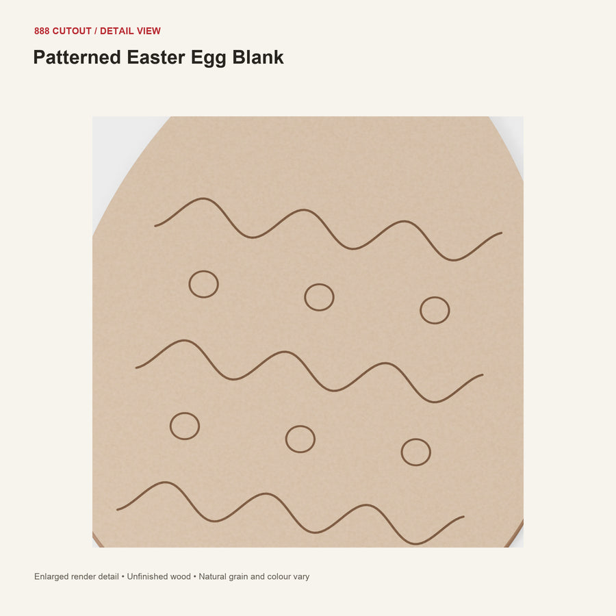 888 detail — Patterned Easter Egg Blank — enlarged product visualisation