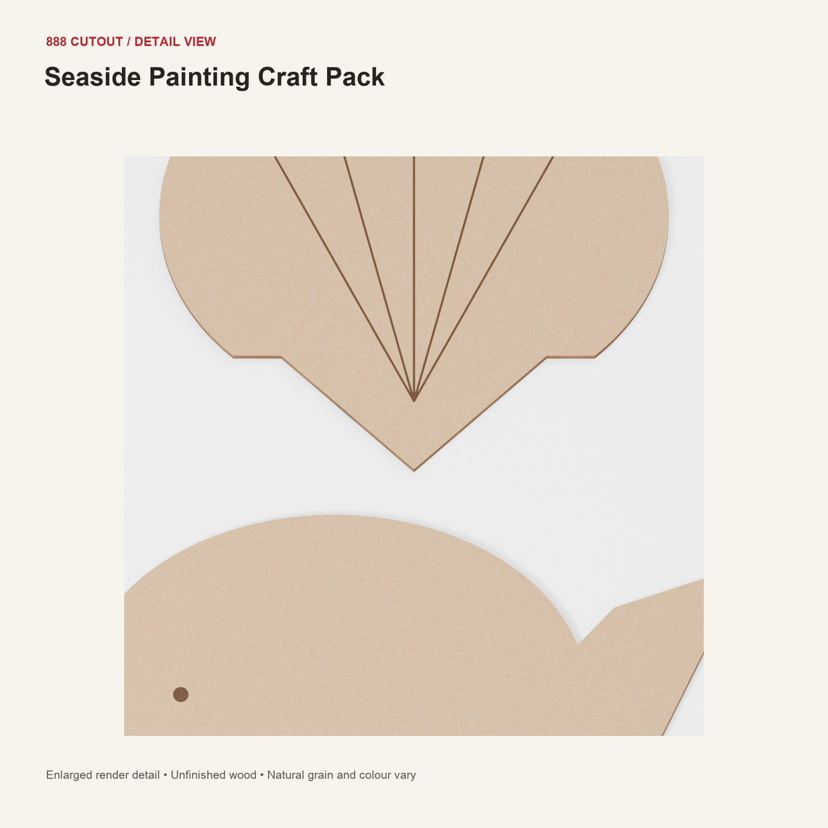 888 detail — Seaside Painting Craft Pack — enlarged product visualisation