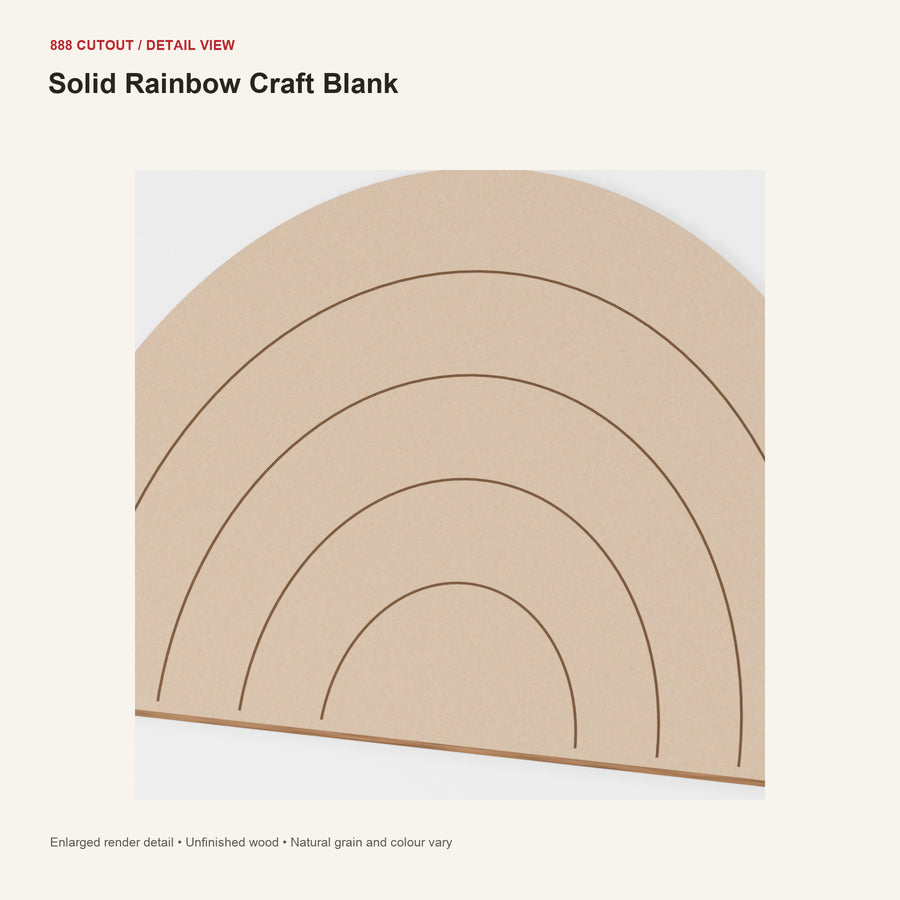 888 detail — Solid Rainbow Craft Blank — enlarged product visualisation