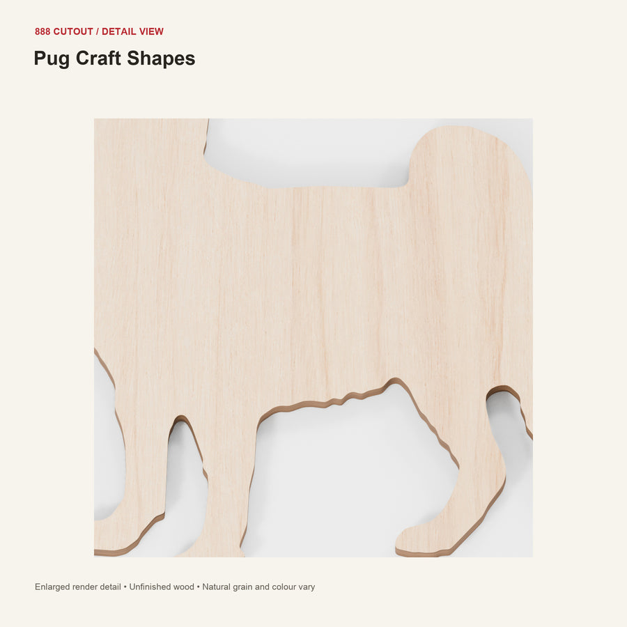 888 detail — Pug Craft Shapes — enlarged product visualisation