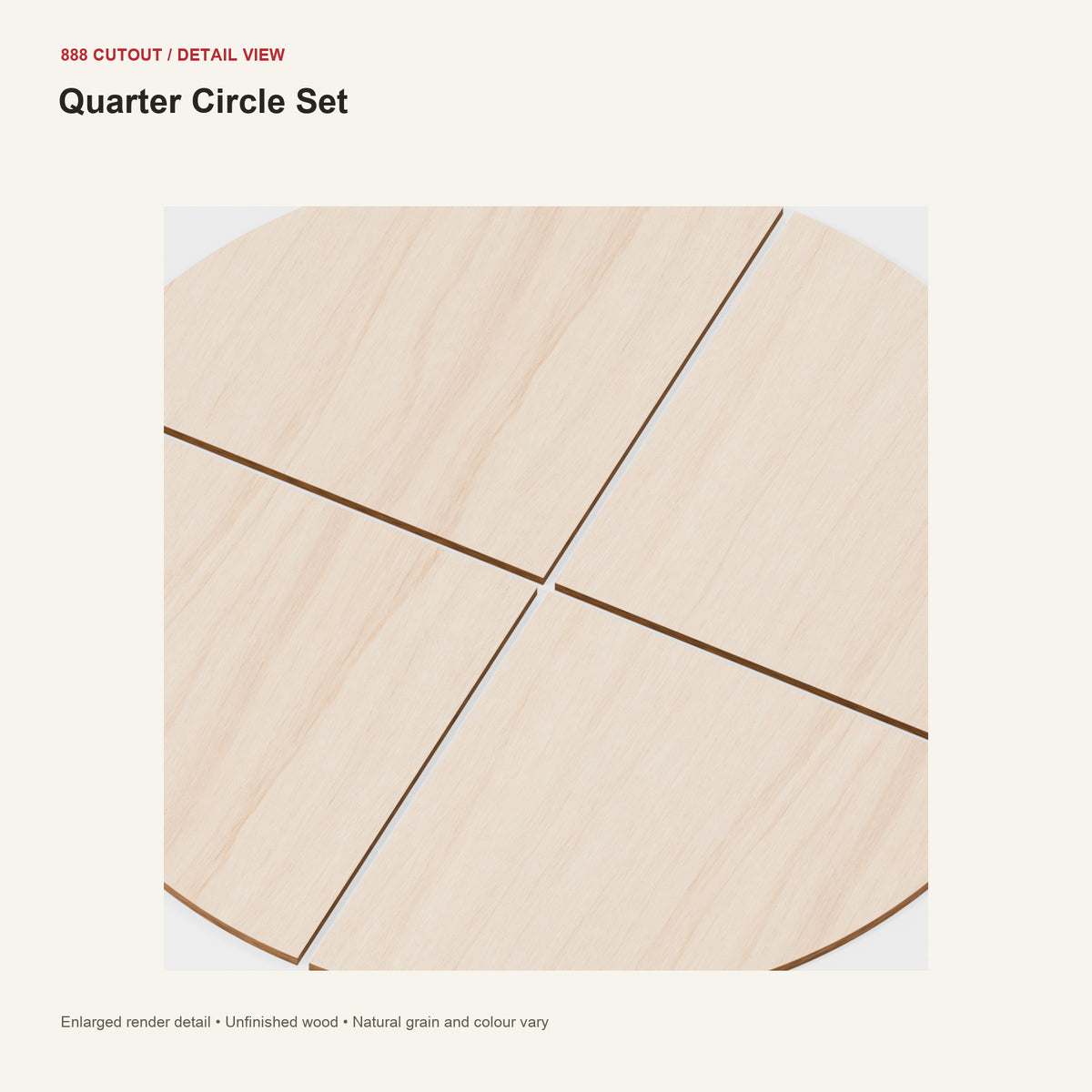 888 detail — Quarter Circle Set — enlarged product visualisation