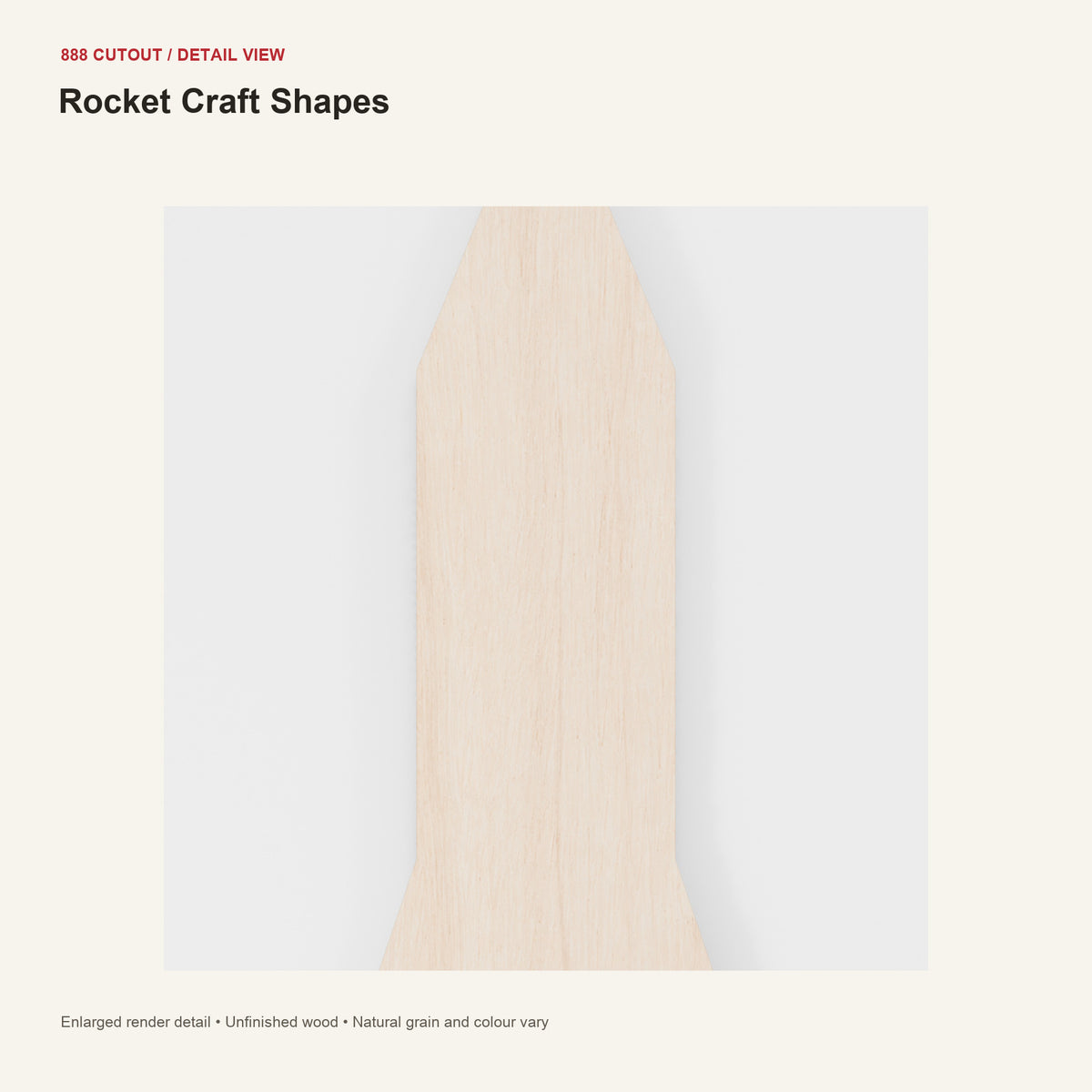 888 detail — Rocket Craft Shapes — enlarged product visualisation