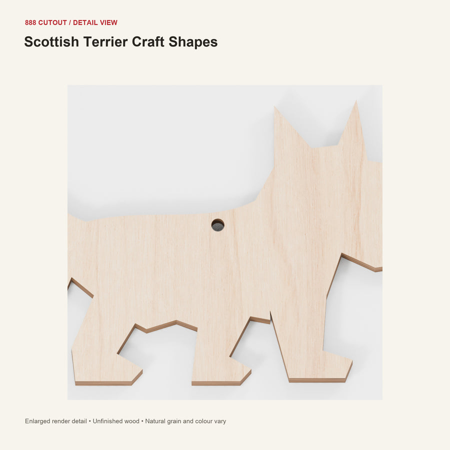 888 detail — Scottish Terrier Craft Shapes — enlarged product visualisation