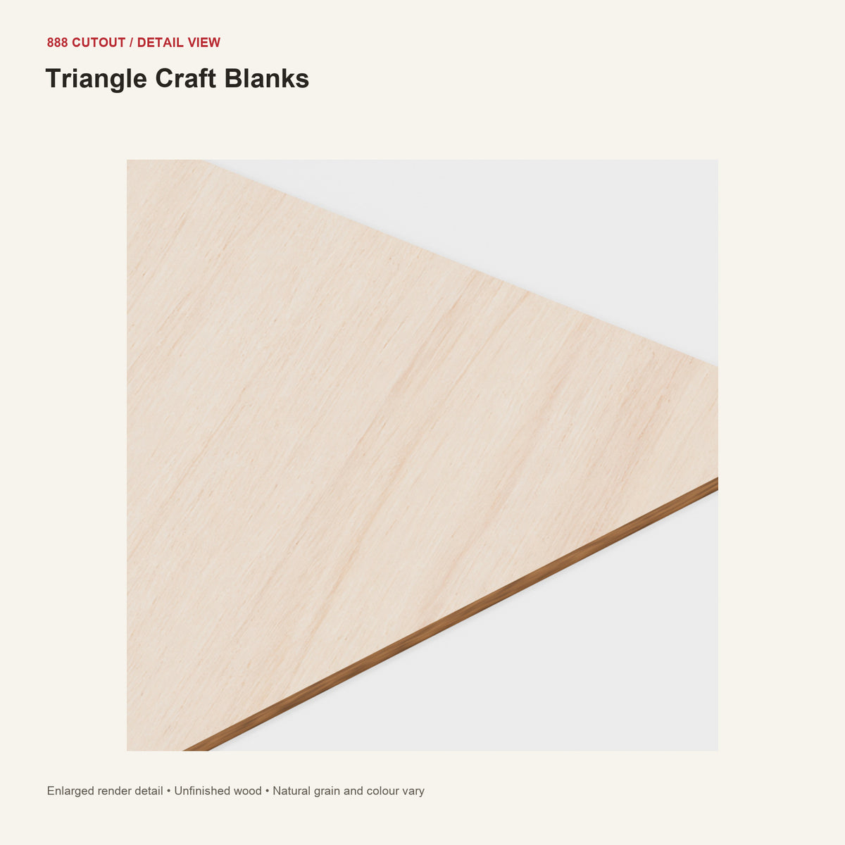 888 detail — Triangle Craft Blanks — enlarged product visualisation
