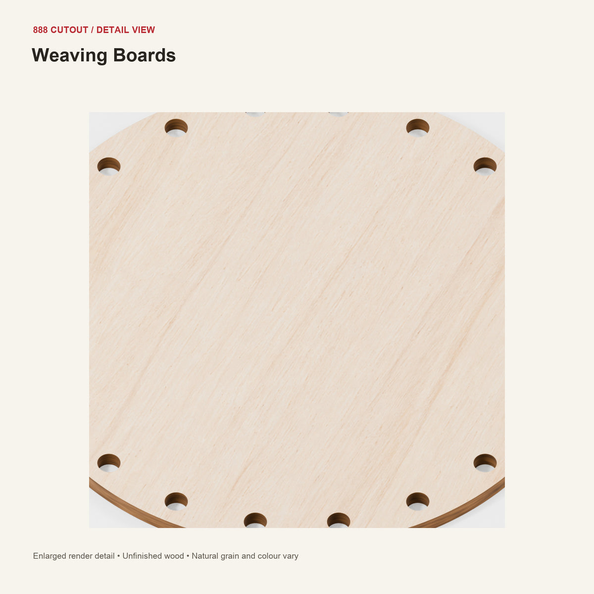 888 detail — Weaving Boards — enlarged product visualisation