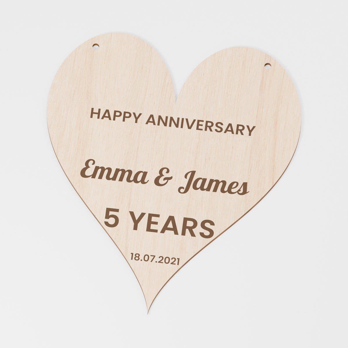 Anniversary Date Plaque — Plywood; product visualisation, base set shown for assortments