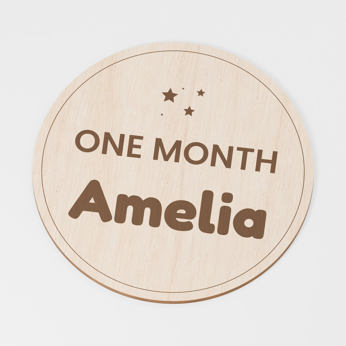Baby Milestone Disc — Plywood; product visualisation, base set shown for assortments