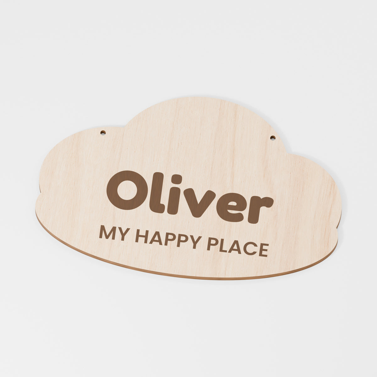 Bedroom Door Name Plaque — Plywood; product visualisation, base set shown for assortments
