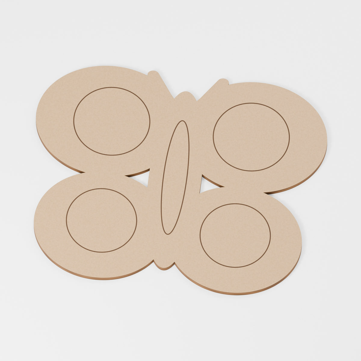 Butterfly Painting Blank — MDF; product visualisation, base set shown for assortments