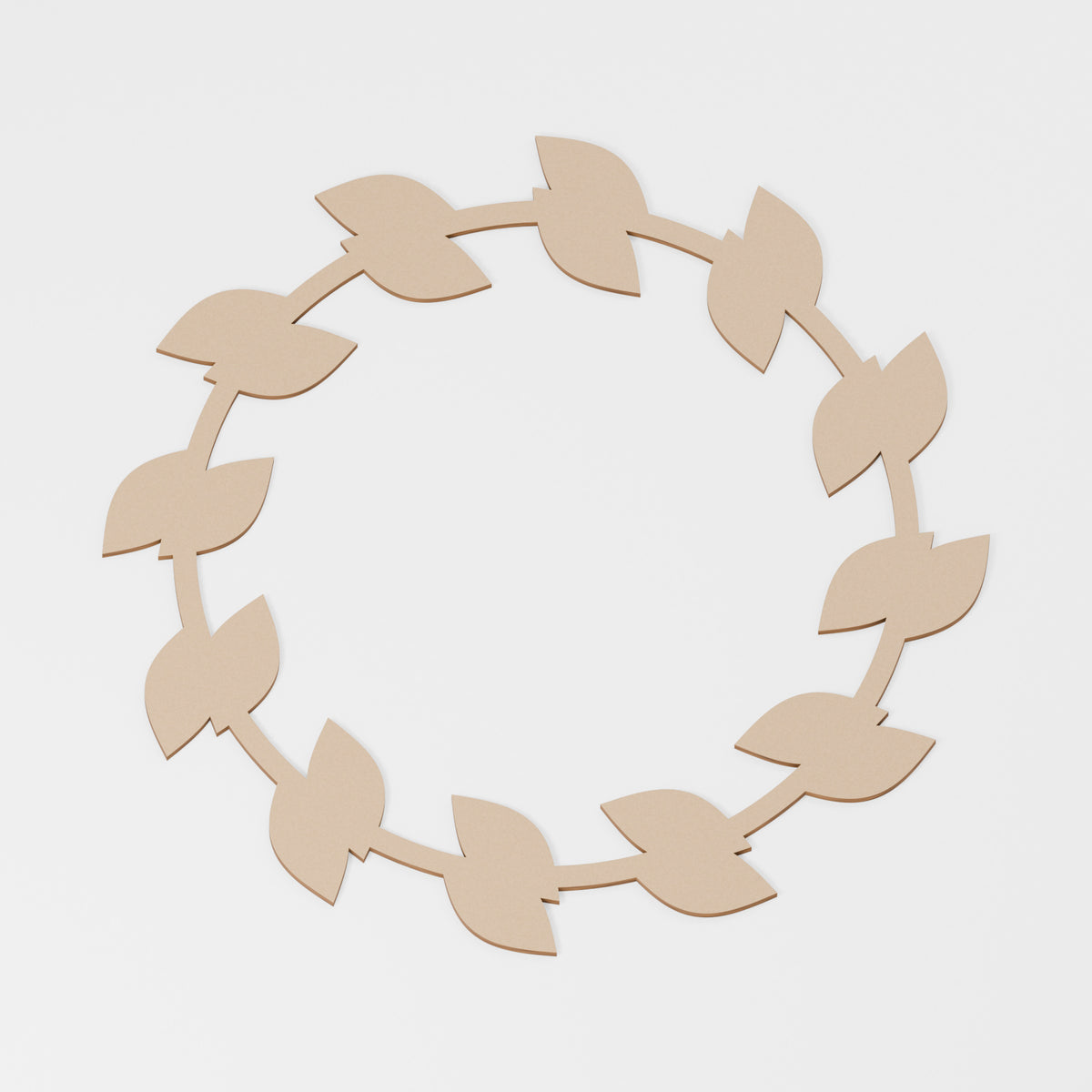 Connected Botanical Wreath Blank — MDF; product visualisation, base set shown for assortments