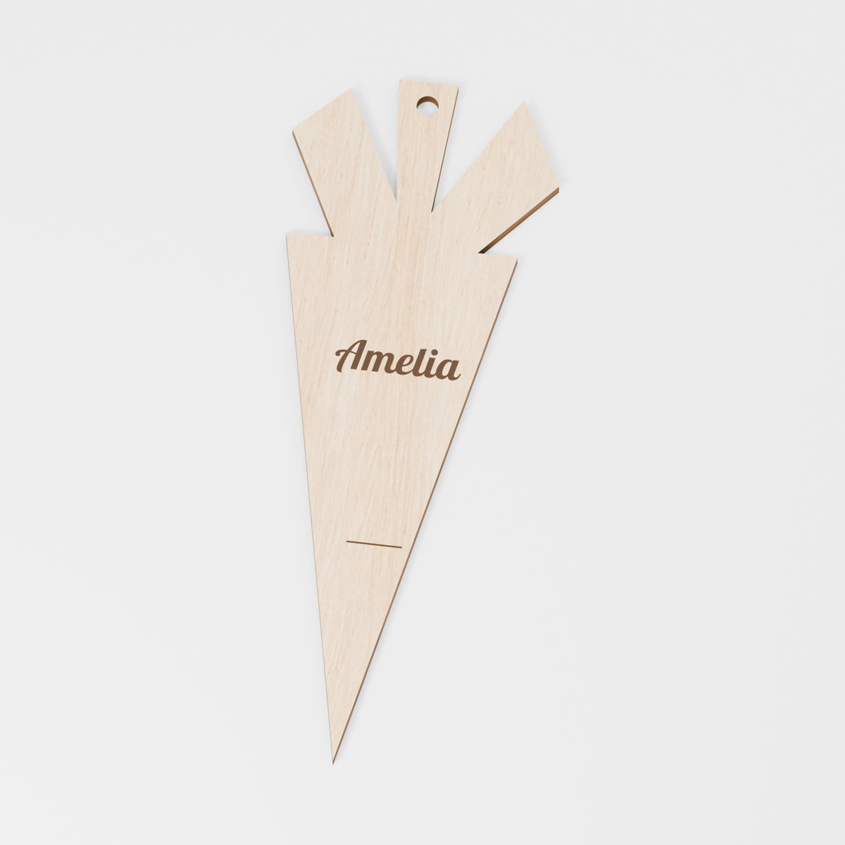 Carrot Name Tag — Plywood; product visualisation, base set shown for assortments