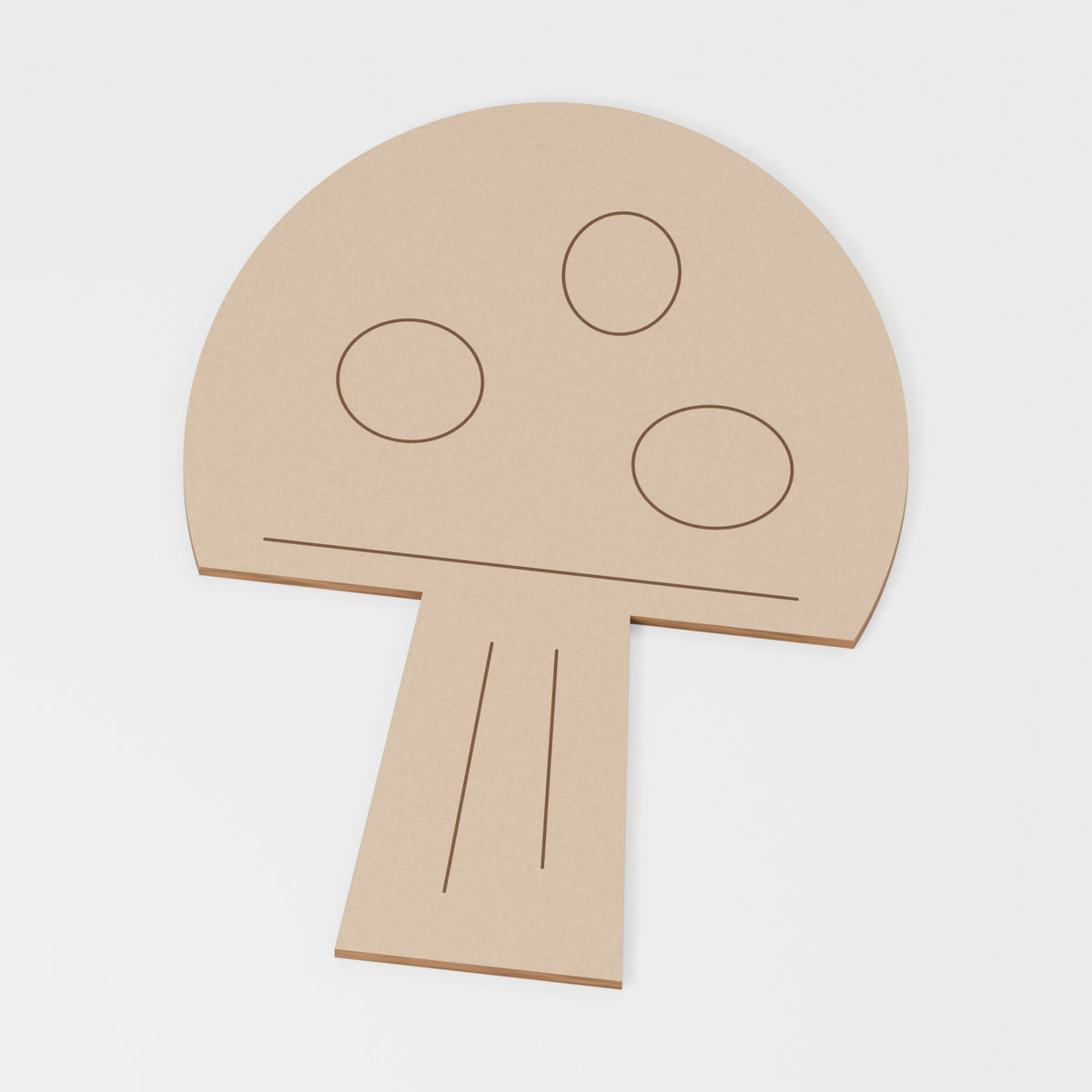 Mushroom Painting Blank — MDF; product visualisation, base set shown for assortments
