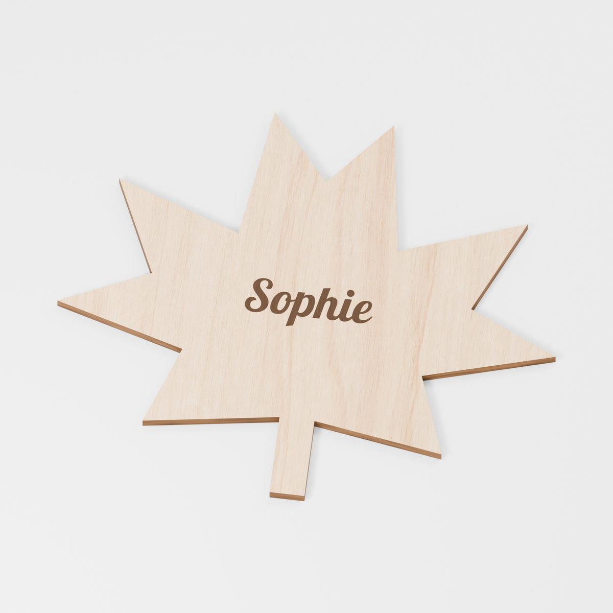 Autumn Leaf Place Name — Plywood; product visualisation, base set shown for assortments