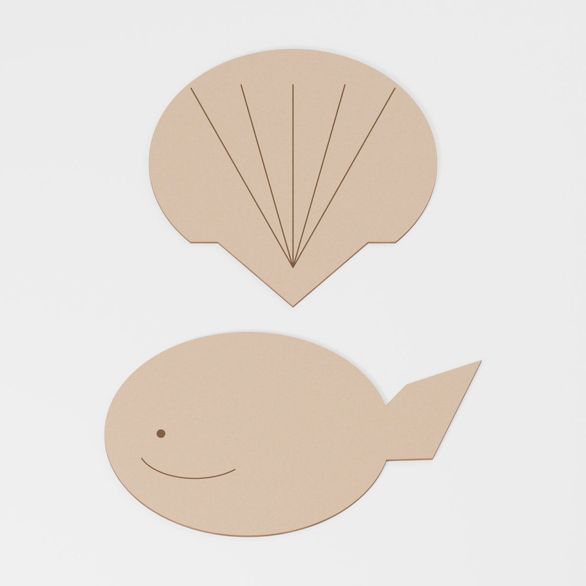 Seaside Painting Craft Pack — MDF; product visualisation, base set shown for assortments