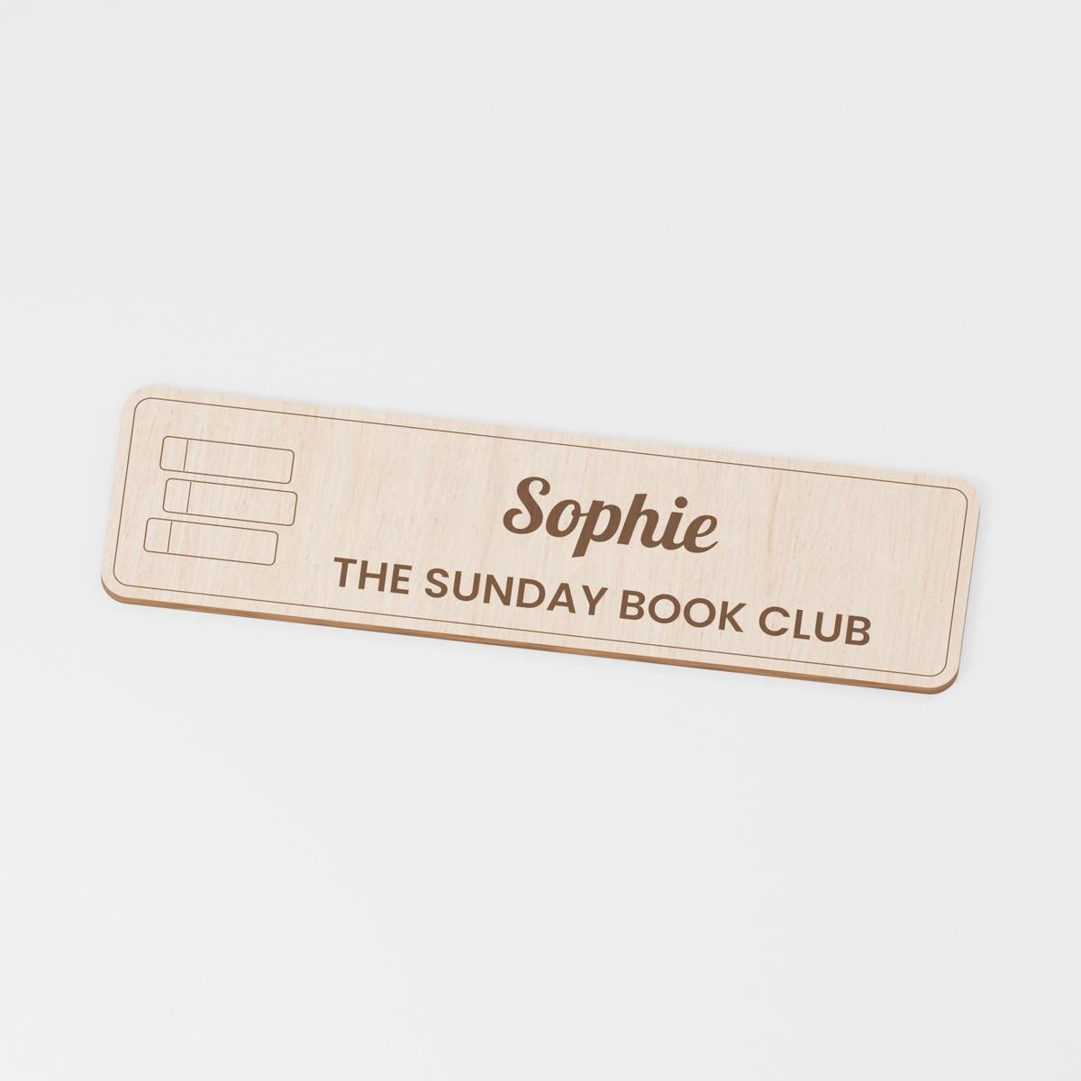 Book Club Bookmark — Plywood; product visualisation, base set shown for assortments