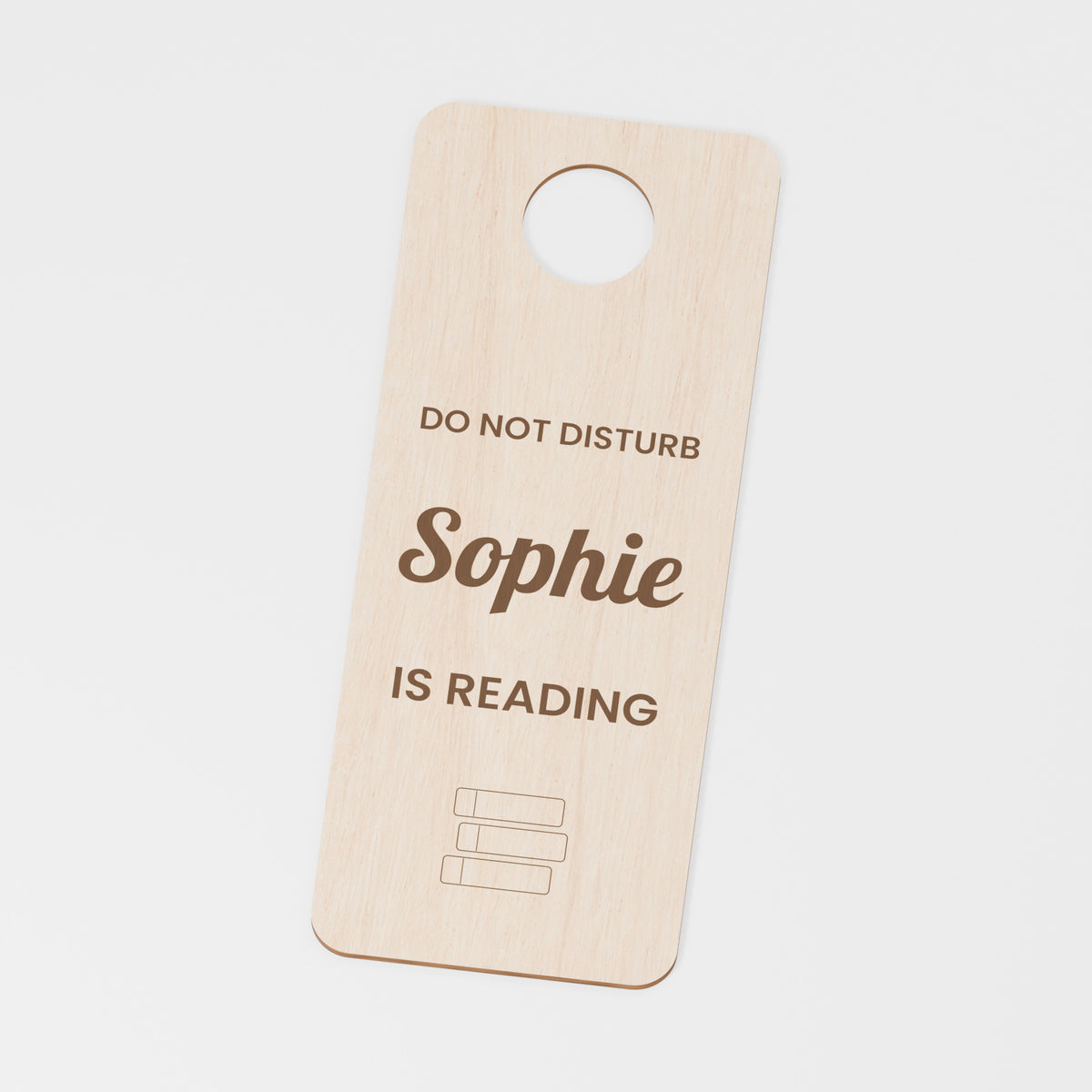 Do Not Disturb Door Hanger — Plywood; product visualisation, base set shown for assortments