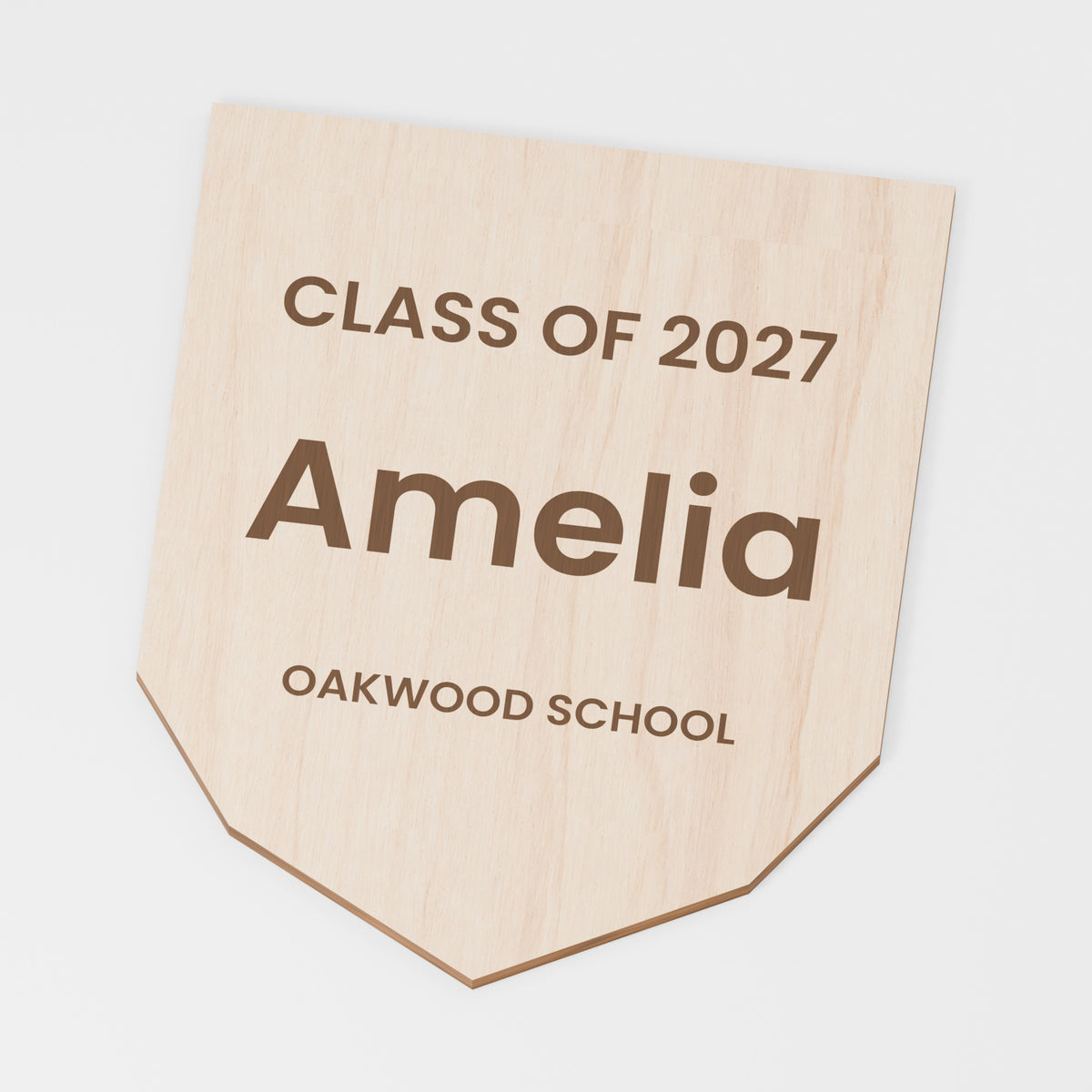 School Leaver Keepsake — Plywood; product visualisation, base set shown for assortments