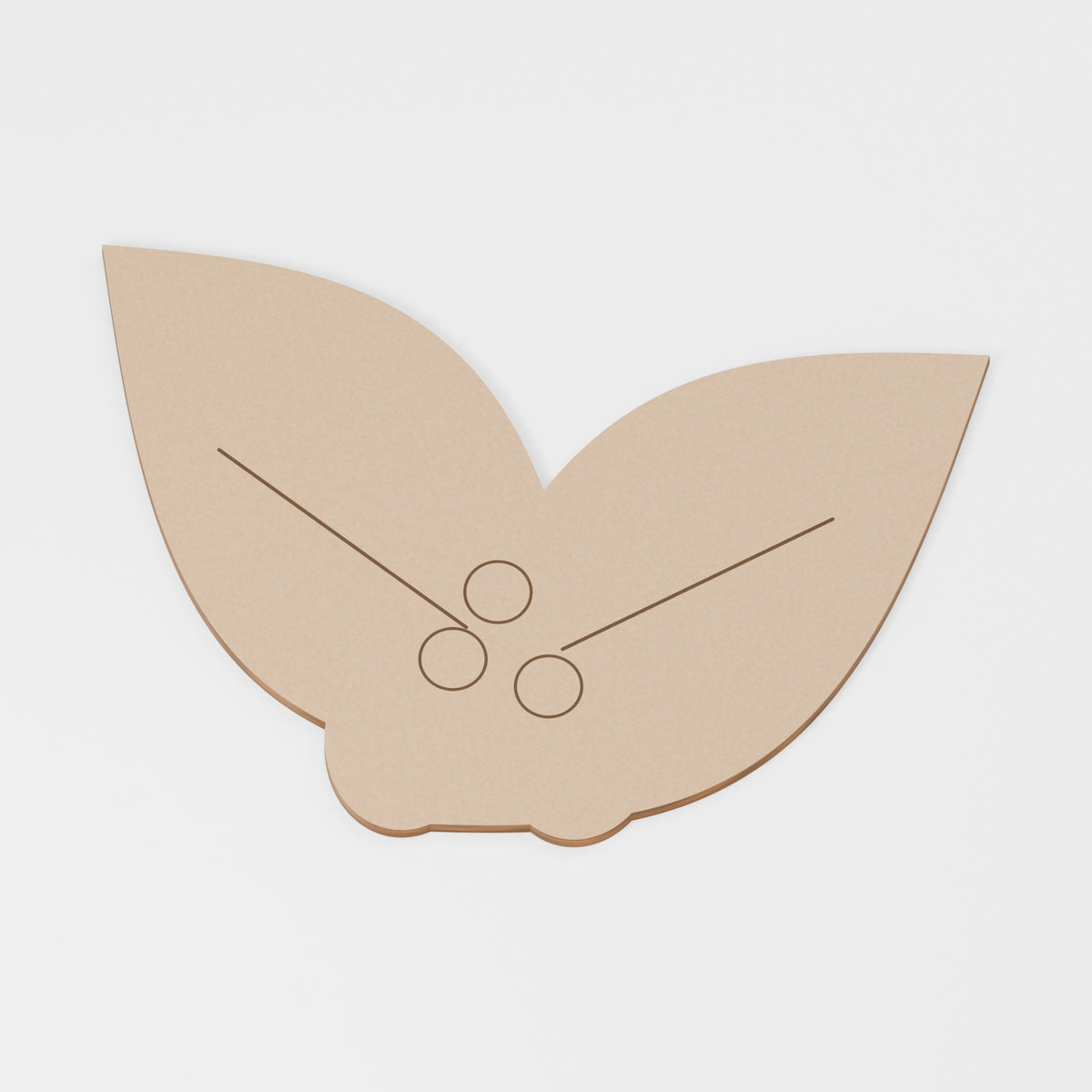 Holly Sprig Painting Blank — MDF; product visualisation, base set shown for assortments
