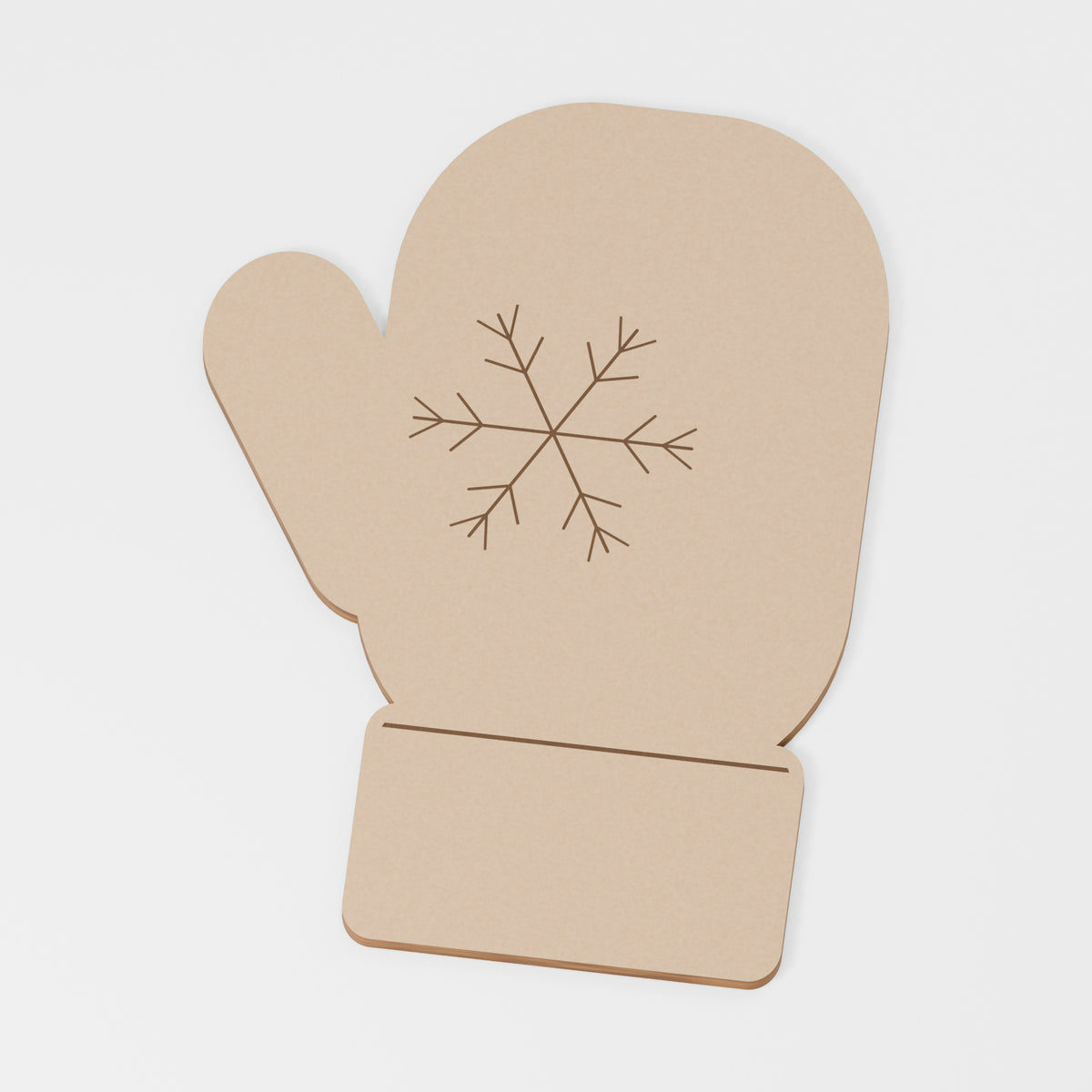 Winter Mitten Painting Blank — MDF; product visualisation, base set shown for assortments