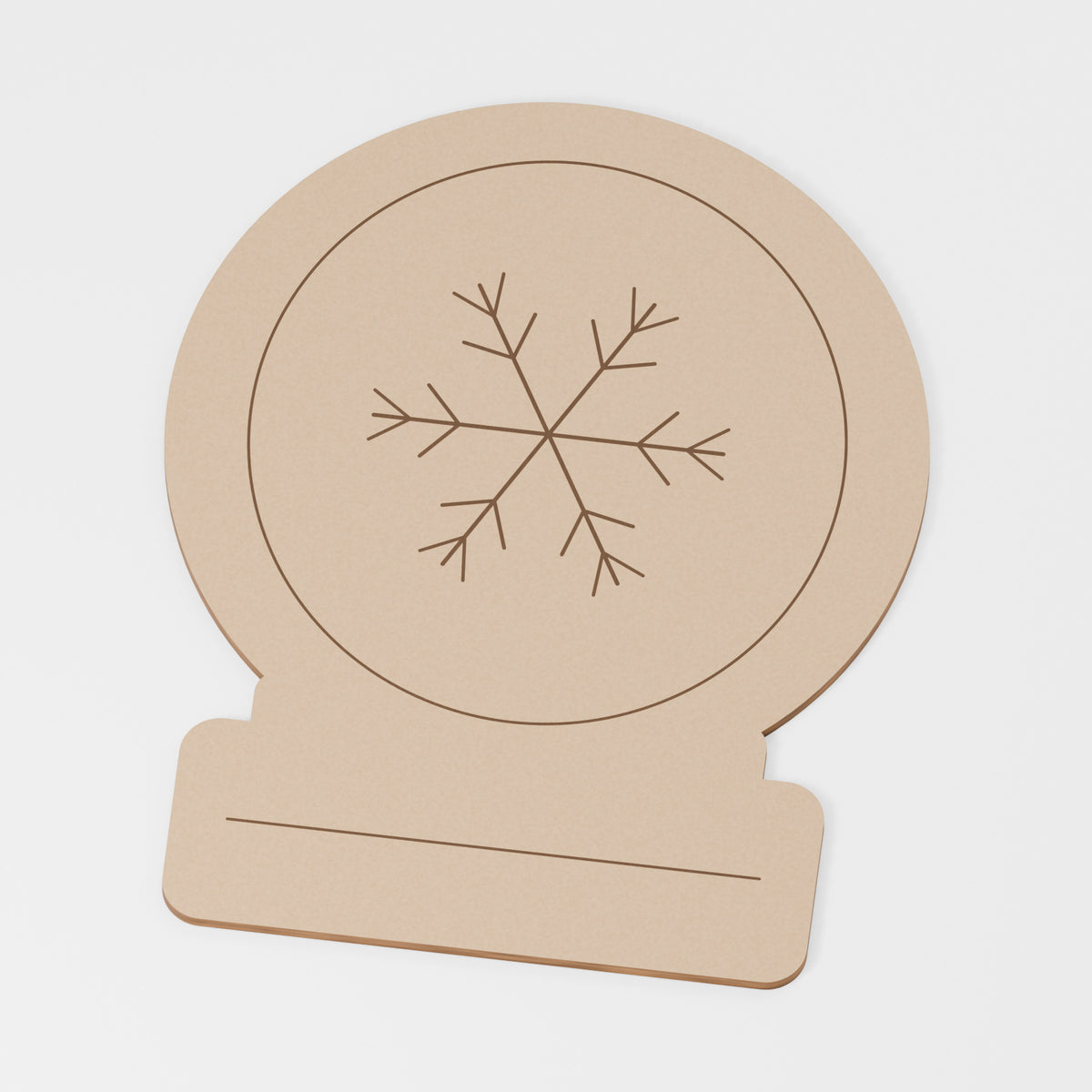 Snow Globe Painting Blank — MDF; product visualisation, base set shown for assortments