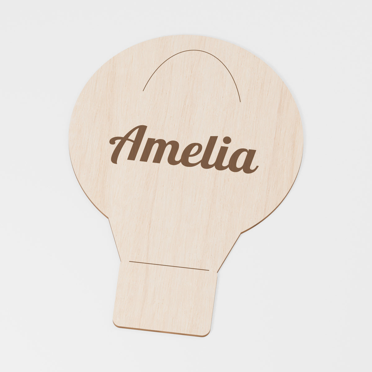 Hot Air Balloon Nursery Name Plaque — Plywood; product visualisation, base set shown for assortments