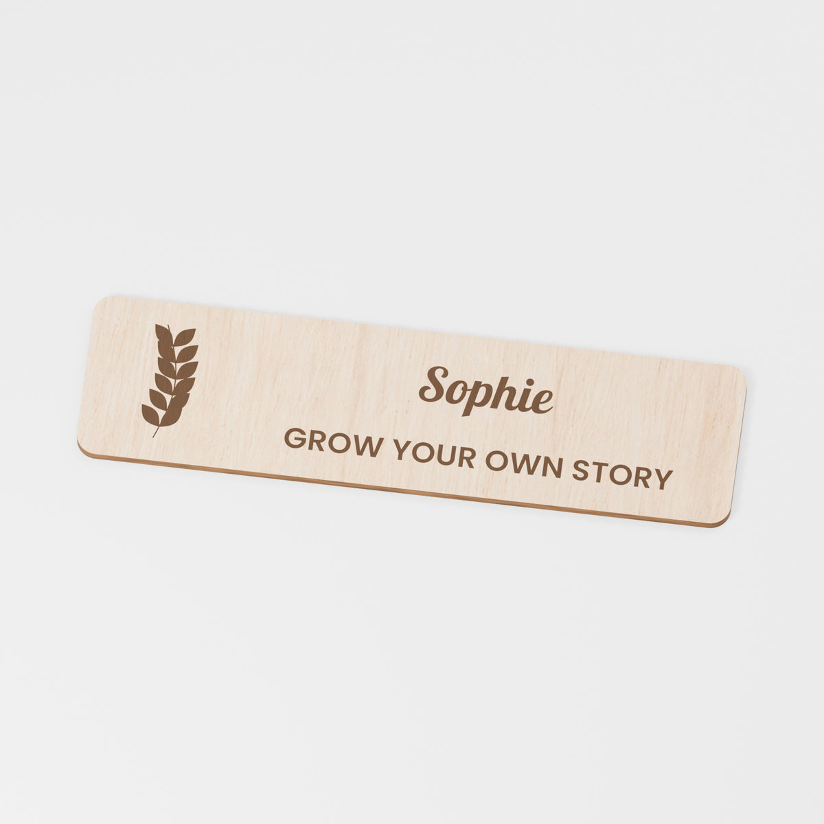 Gardeners Personalised Bookmark — Plywood; product visualisation, base set shown for assortments