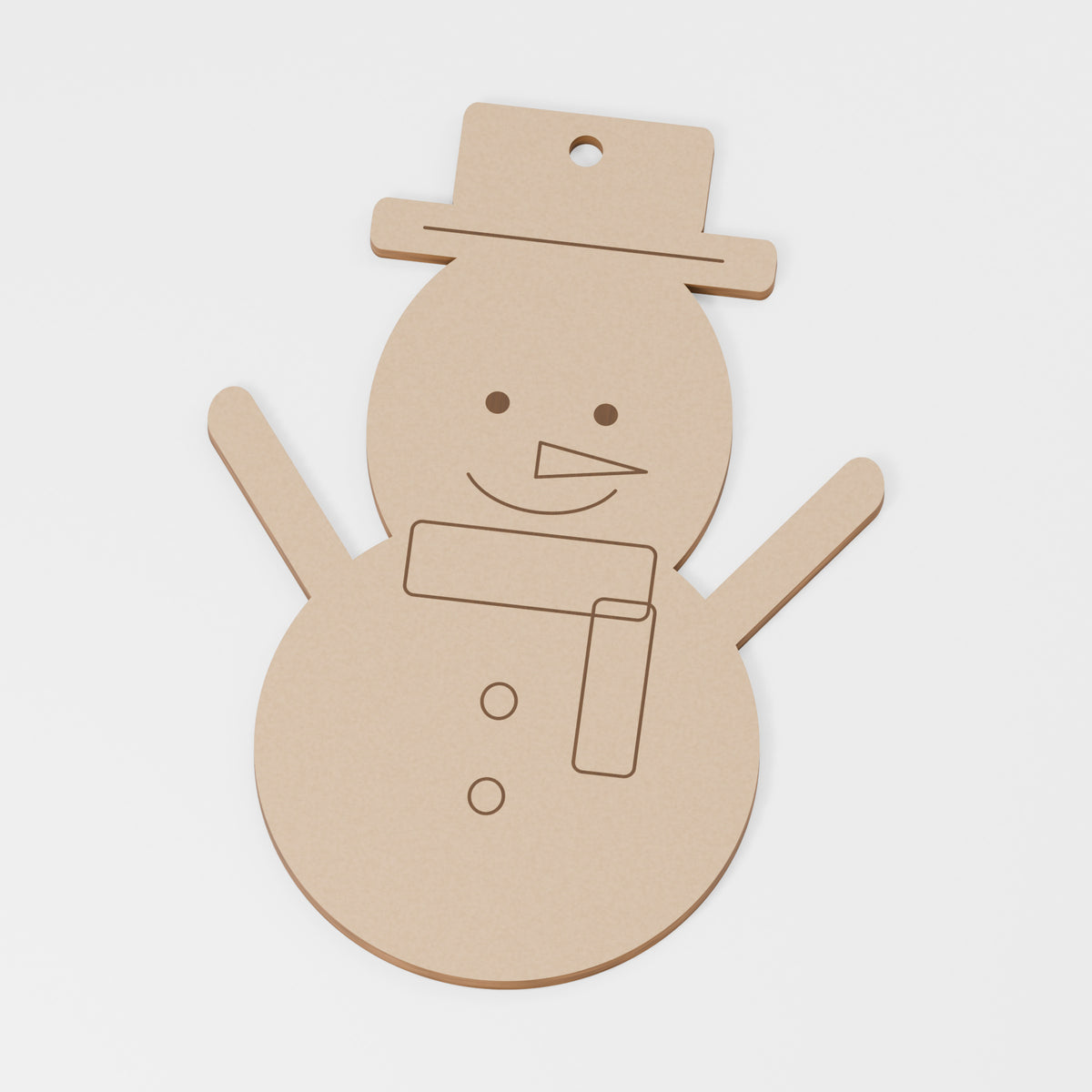 Snowman Painting Blank — MDF; product visualisation, base set shown for assortments