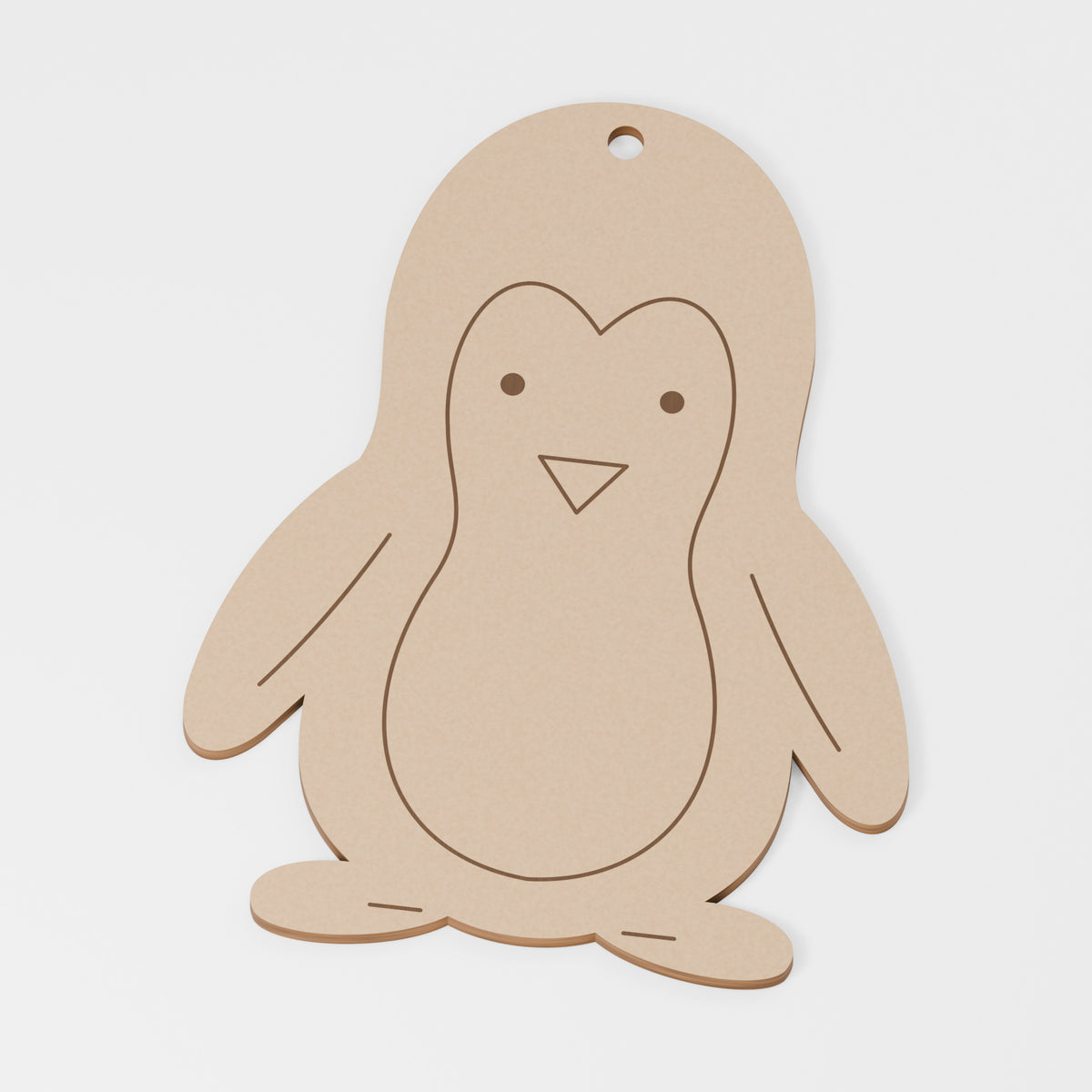Penguin Painting Blank — MDF; product visualisation, base set shown for assortments