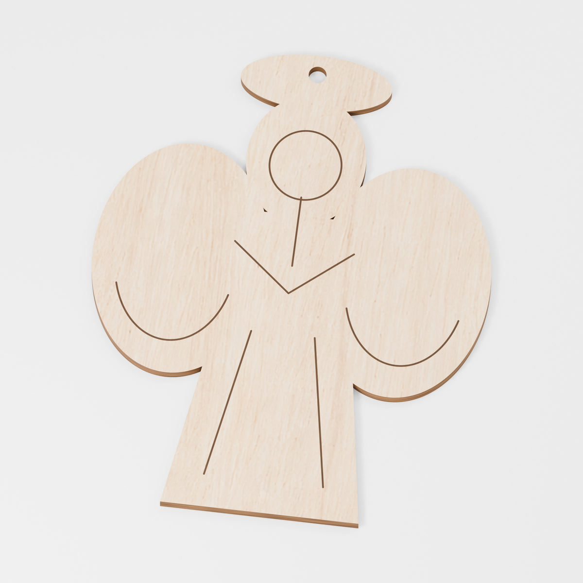 Angel Ornament — Plywood; product visualisation, base set shown for assortments